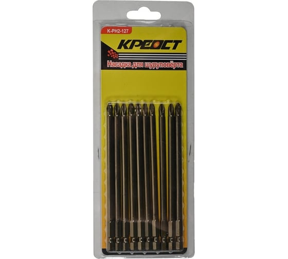 Изображение товара Насадка для шуруповерта PH2, 127 мм, 10 шт Креост K-PH2-127