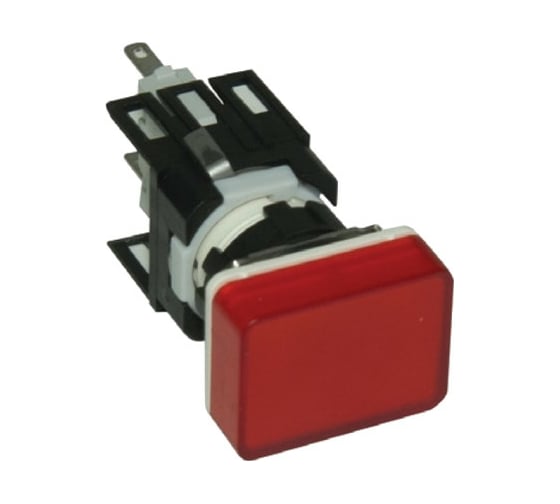 Изображение товара Сигнальная арматура Emas красная, 16мм, прямоугольная, краcный светодиод, 12-24В AC/DC D060DXK