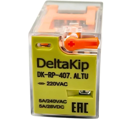 Изображение товара Промежуточное реле DELTAKIP Delta-Kip DK-RP (407.ALTU, 4 контакта, 220V AC) DK-K0000002