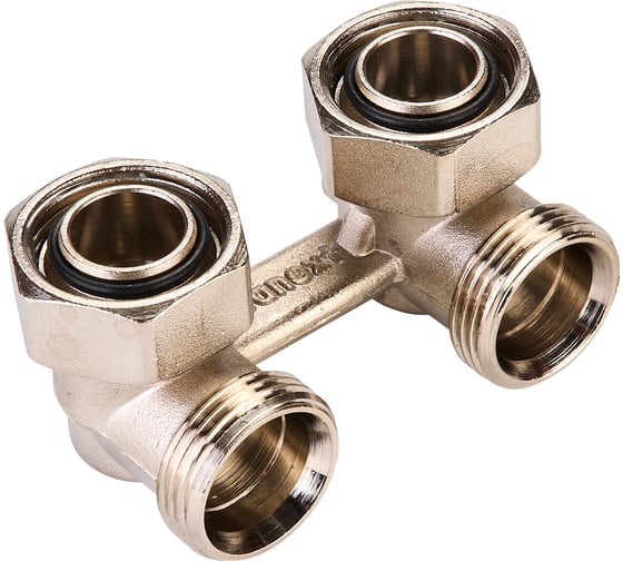 Изображение товара Узел нижнего подключения радиатора SANEXT Н-образный угловой R3/4 х G3/4 евроконус 4964