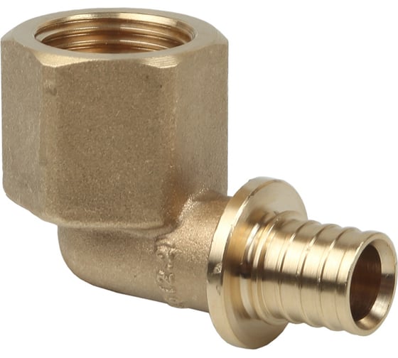 Изображение товара Угольник - переходник SANEXT аксиальныйс внутренней резьбой, латунь 16мм х 1/2" 4930