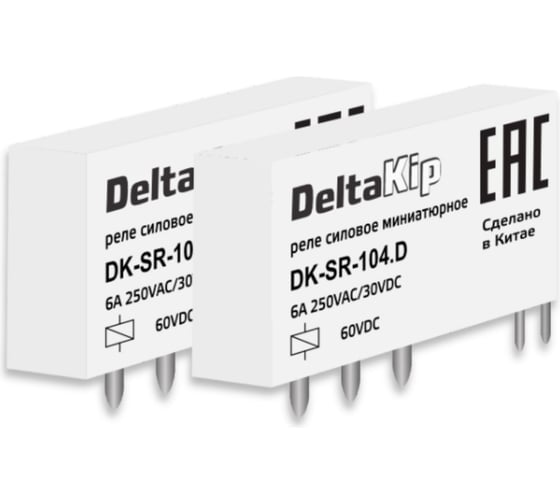Изображение товара Промежуточное реле DELTAKIP Delta-Kip интерфейсные в ультратонком корпусе (1-контактные) DK-SR (104.D) DK-K0000012