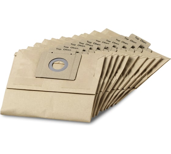 Изображение товара Бумажные фильтр-мешки 10 шт Karcher 6.904-312.0