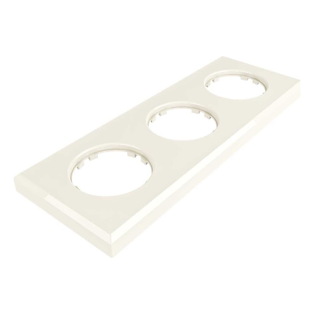 Изображение товара Рамка для кабельных систем Мезонинъ серия ЛАХТА 3 поста слоновая кость