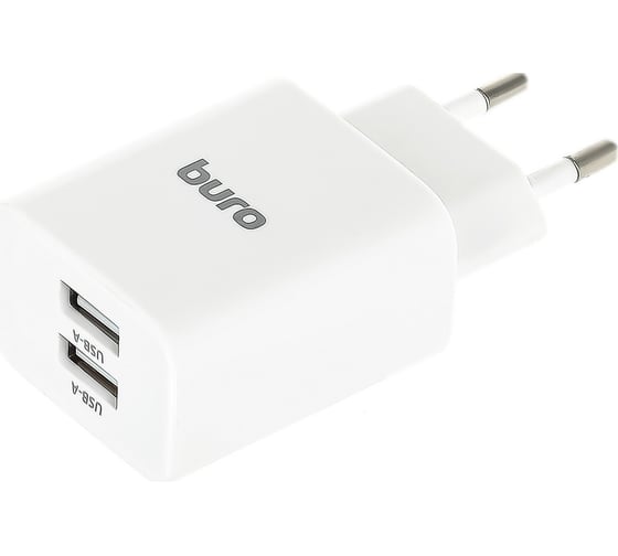 Изображение товара Сетевое зарядное устройство BURO BUWE1 10.5W 2.1A 2xUSB универсальное белый (BUWE10S200WH) 1656926