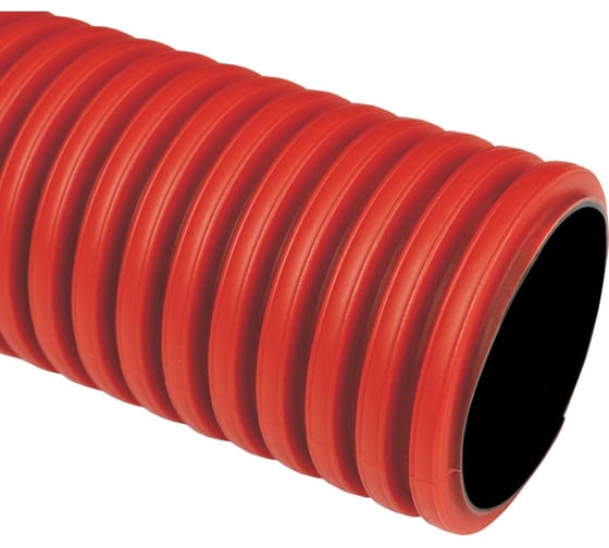 Изображение товара Труба двустенная гибкая KOPOS красная с протяжкой и соединительной муфтой D=110мм КОПОФЛЕКС КФ 09110 (BA), в бухте 50 м КФ 09110_BA