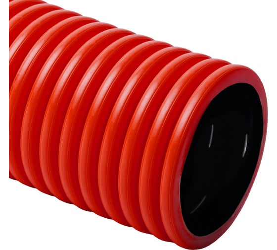 Изображение товара Труба двустенная гибкая KOPOS красная с протяжкой и соединительной муфтой D=40мм КОПОФЛЕКС КФ 09040 (BA), в бухте 50 м КФ 09040_BA