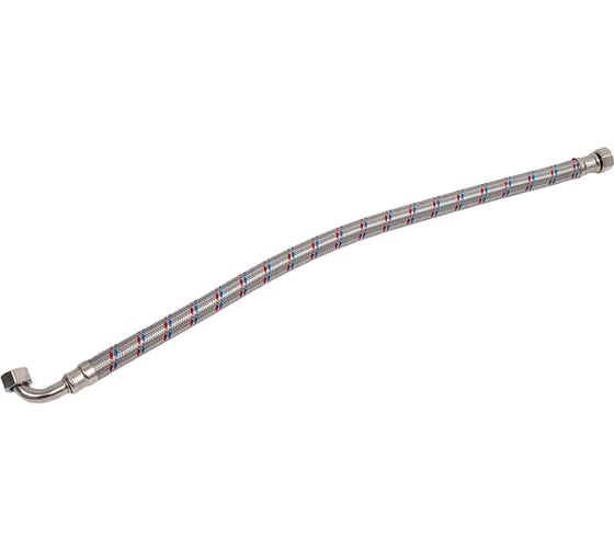 Изображение товара Гибкая подводка для воды ЦС ГИГАНТ 19, 1/2”Г х 1/2"Г-угол L-60 см, штука ГП002093