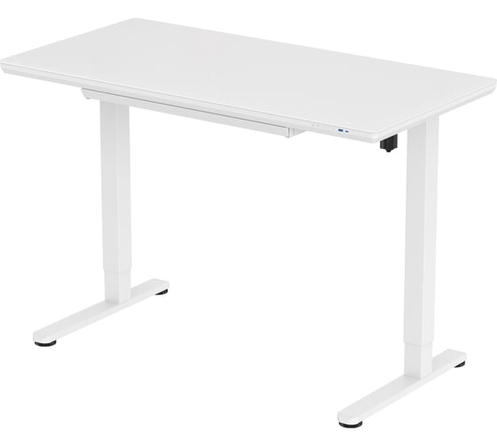 Изображение товара Стол для компьютера Cactus CS-EGD-WWT столешница стекло, белый, каркас белый 1919835