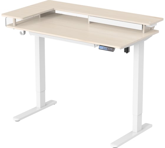 Изображение товара Стол для компьютера Cactus CS-EDL-DWT столешница ДСП, светлый дуб, каркас белый 1994081