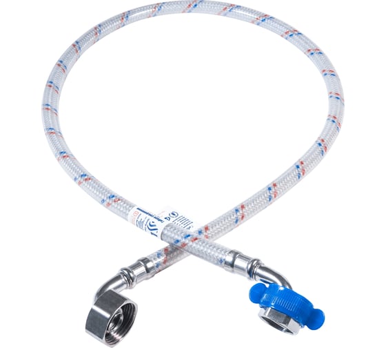 Изображение товара Гибкая подводка для воды ЦС нейлон, 1/2”Г-угол х 1/2"Г- угол L-150 см, штука ГП002218