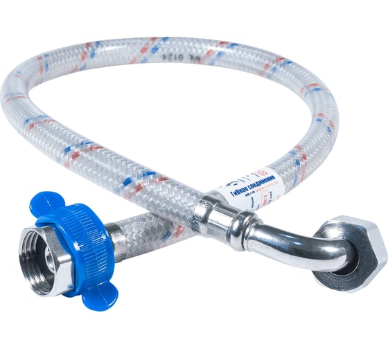 Изображение товара Гибкая подводка для воды ЦС нейлон, 1/2”Гх1/2"Г- угол L-50 см, штука ГП002140