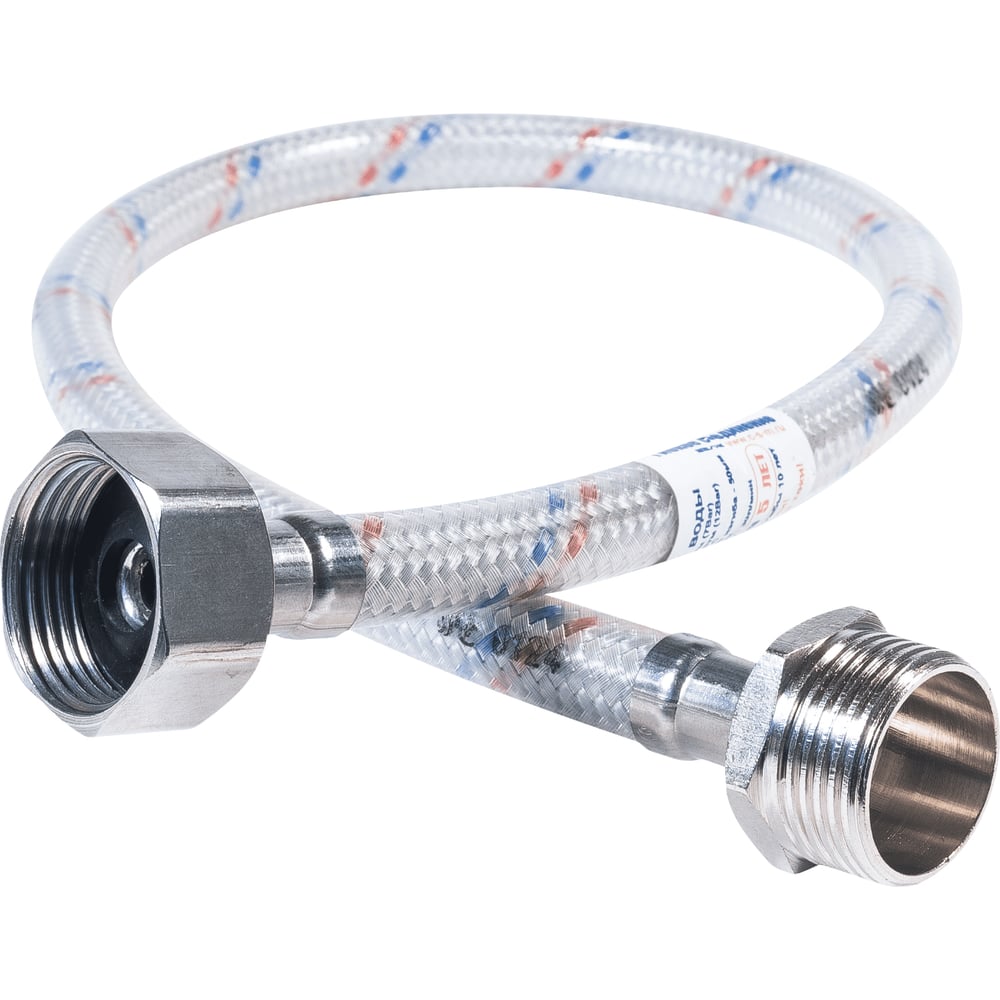 Изображение товара Гибкая подводка для воды ЦС нейлон 3/4 дюйма L-250 см для бытовых систем