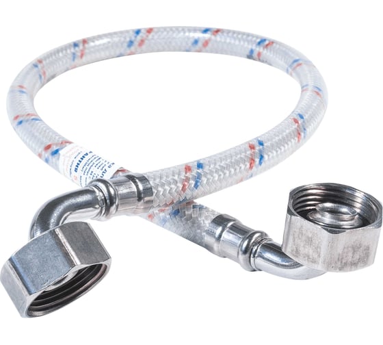 Изображение товара Гибкая подводка для воды ЦС, нейлон, 3/4”Г-угол х 3/4"Г-угол L-60 см, штука ГП002234