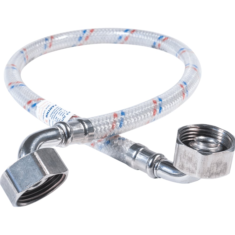 Изображение товара Гибкая подводка для воды ЦС нейлон 3/4"Г-угол х 3/4"Г-угол L 120 см