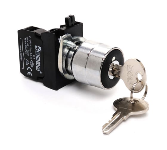 Изображение товара Кнопка с ключом Emas 0-1, с фиксацией, 250 В AC, 4 А CM102AA20