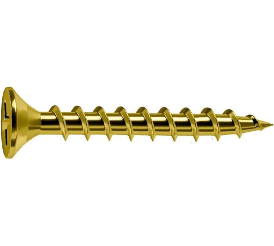Изображение товара Саморез по дереву универсальный HIMTEX UNIWOOD 3,8x51 мм, желт оцинк, 400 шт 38051SGDY
