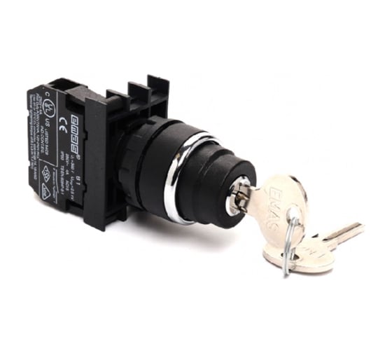 Изображение товара Кнопка с ключом Emas 2 положения, возвратная, 250 В AC, 4 А B100AA21
