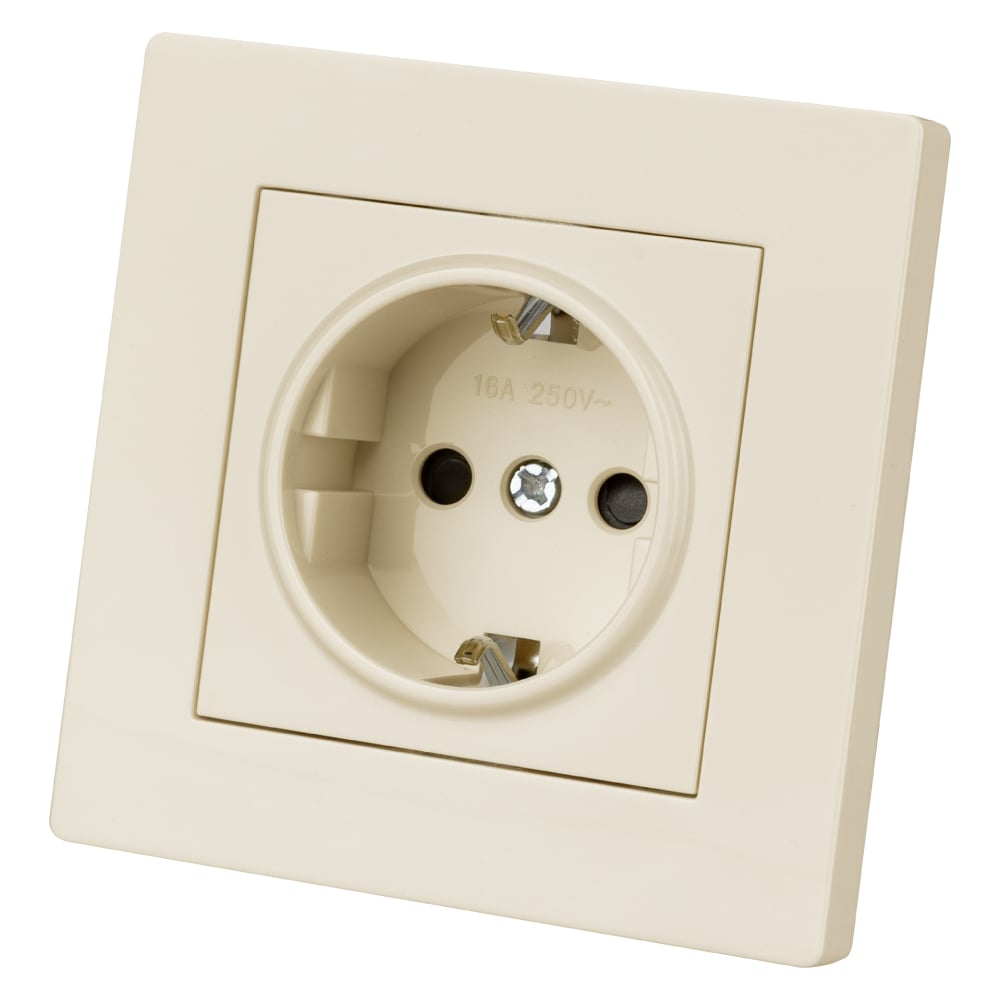 Изображение товара Розета TDM ELECTRIC 2П+З 16А 250В слоновая кость Сенеж SQ1816-0133