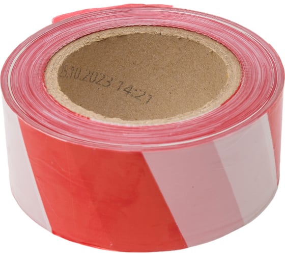 Изображение товара Лента оградительная 50 мм, 200 м, красно-белая 403-009