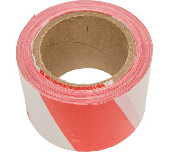 Изображение товара Лента оградительная 75 мм, 100 м, красно-белая 521920