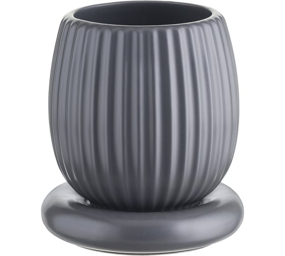 Изображение товара Цветочный горшок Tkano Edge серого цвета, 2.7 л TK22-DEC-PT0005