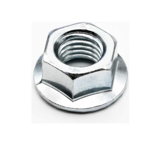 Изображение товара Гайка шестигранная с фланцем BEFAST DIN 6923, покрытие белый цинк, М10, 10 шт. 6923F1010S