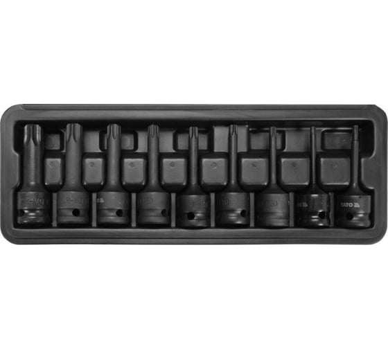 Изображение товара Набор торцевых ударных ключей YATO 1/2" Torx Т20-Т70 9 предметов YT-10654