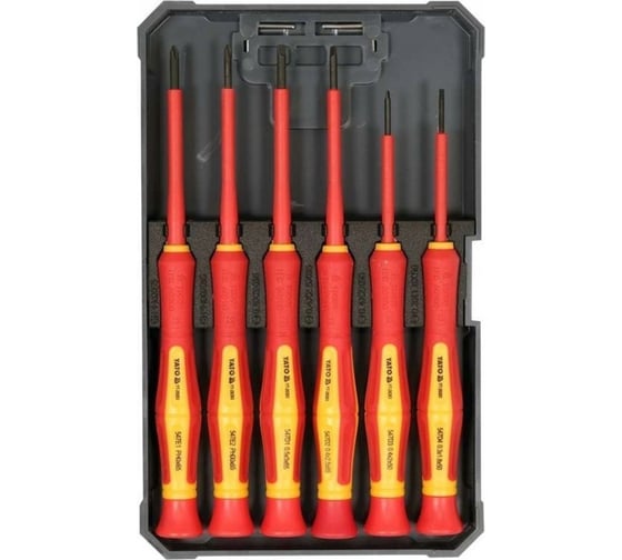 Изображение товара Набор изолированных отверток YATO VDE 6 шт. YT-28283