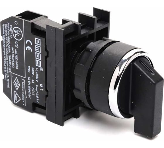 Изображение товара Переключатель Emas серия B, 0-1, с фиксацией, 1НО, 250 В AC, 4 А B100S20