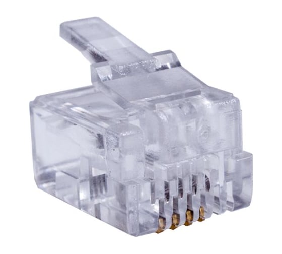 Изображение товара Коннекторы SUPRLAN 6P4C /RJ-11/ /100 pcs/ 10-0227