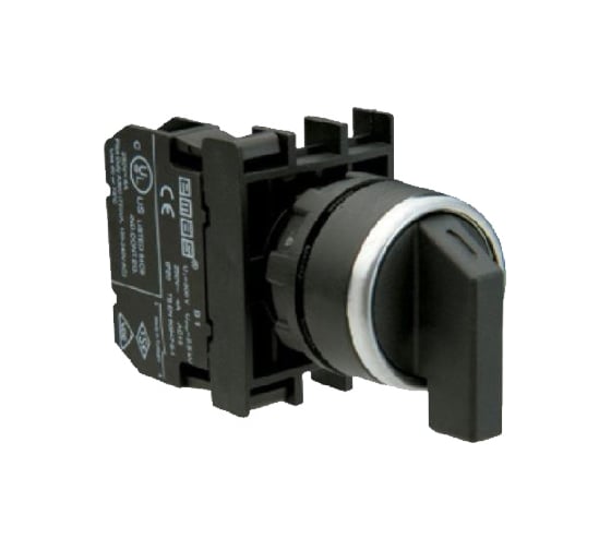 Изображение товара Переключатель Emas серия B, 2-0-1, с фиксацией в первом положении, 2НО, 250В AC, 4 А B101S31