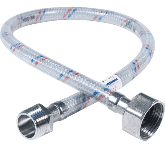 Изображение товара Гибкая подводка для воды ЦС нейлон, 1/2”Ш х 3/4"Г L-120 см, штука ГП002202
