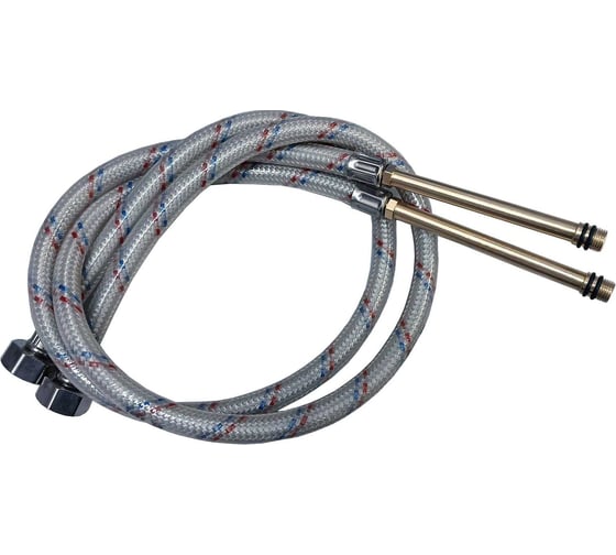Изображение товара Гибкая подводка для смесителей ЦС нейлон, штуцер 106/100 мм, 1/2”хM10 L-40 см, пакет, уп. пара ГП002271