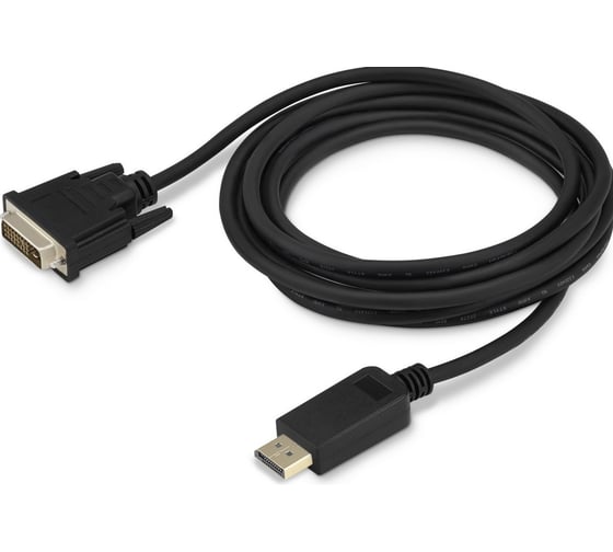 Изображение товара Кабель аудио-видео BURO 1.1v DisplayPort (m)/DVI-D (Dual Link) (m) 3м.позолоченный контакт черный BHP DPP 1147211