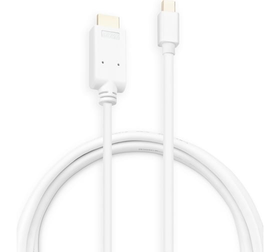 Изображение товара Кабель аудио-видео BURO 1.2v miniDisplayport (m)/HDMI (m) 2м. позолоченный контакт белый (BHP MDPP-HDMI-2) 1147218