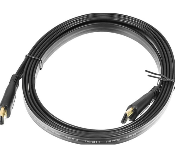 Изображение товара Кабель аудио-видео BURO HDMI 1.4 Flat HDMI (m)/HDMI (m) 2м. черный (BHP HDMI 2) 395383