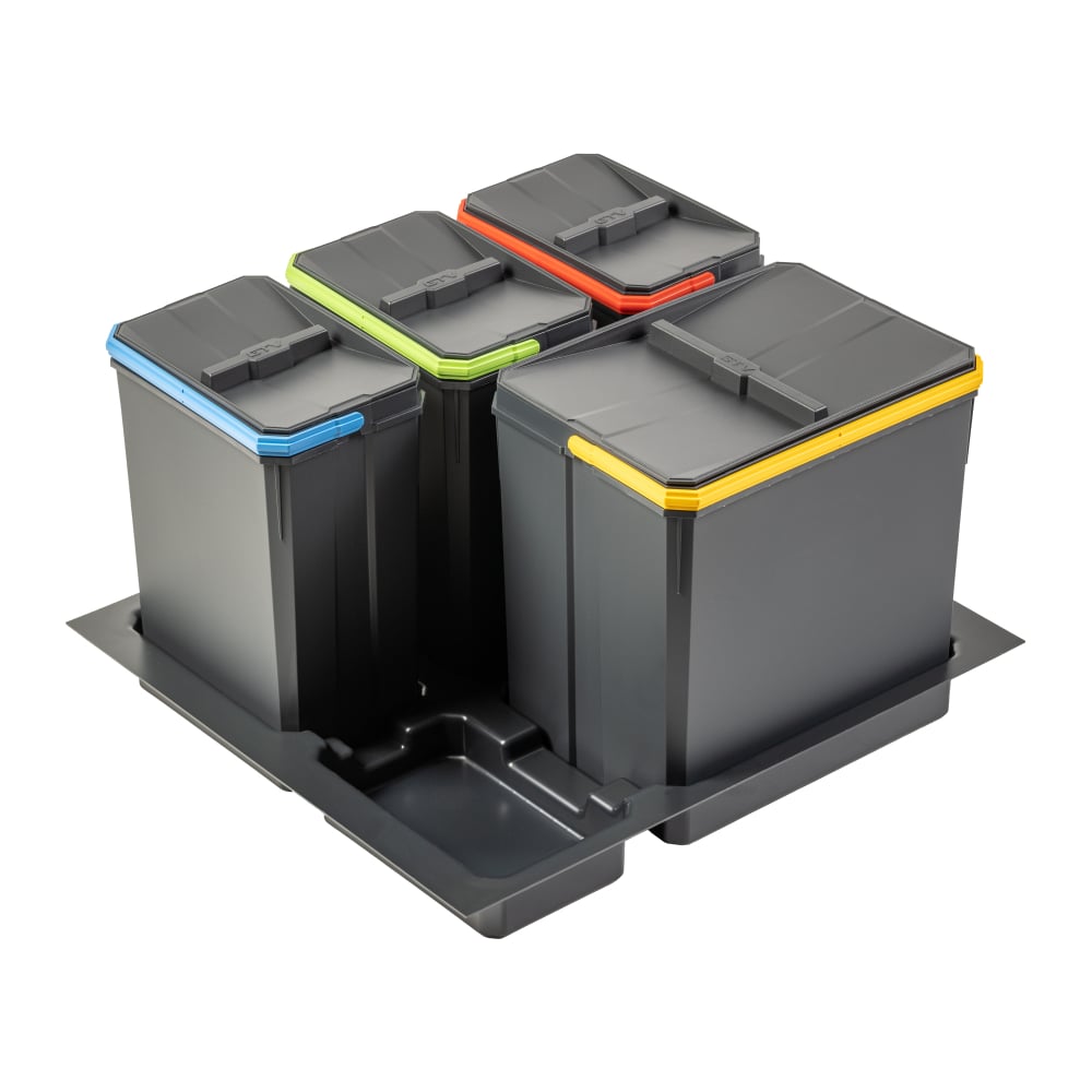 Изображение товара Комплект ведер GTV AxiSpace 600 мм 15L и 3x7L антрацит