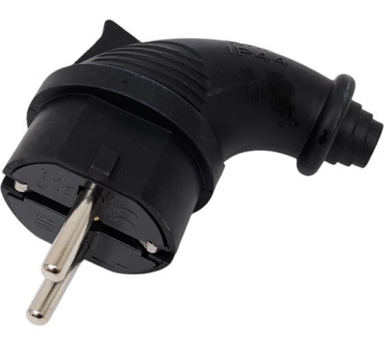 Изображение товара Вилка каучуковая ARTSUN угловая с заземлением P1UE-B-IP 44