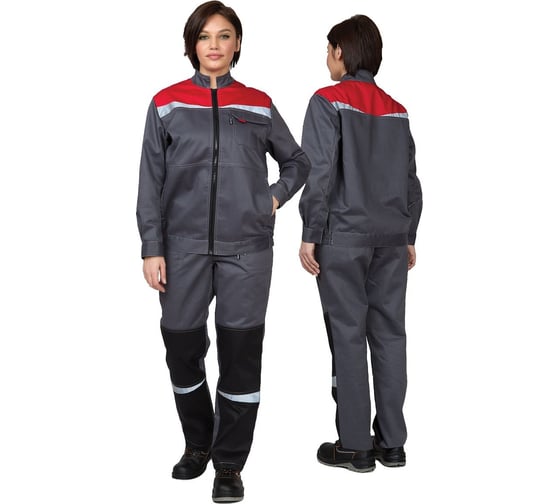 Изображение товара Костюм женский " Профессионал" Прабо серый/красный/черный р-р 48-50/158-164 13000