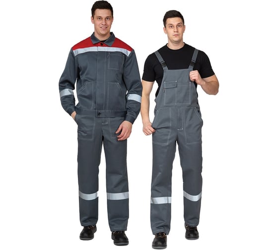 Изображение товара Костюм мужской " Пантеон 2" Прабо т.серый/красный р-р 52-54/182-188 13558