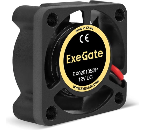 Изображение товара Вентилятор ExeGate EX02510S2P 12В DC, 25x25x10 мм, Sleeve bearing подшипник скольжения, 2pin, 10000RPM, 22dBA 295212