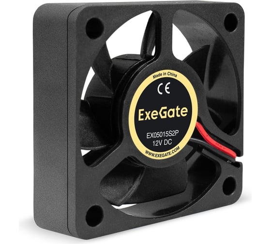 Изображение товара Вентилятор ExeGate EX05015S2P 12В DC, 50x50x15 мм, Sleeve bearing подшипник скольжения, 2pin, 5500RPM, 30dBA 295221