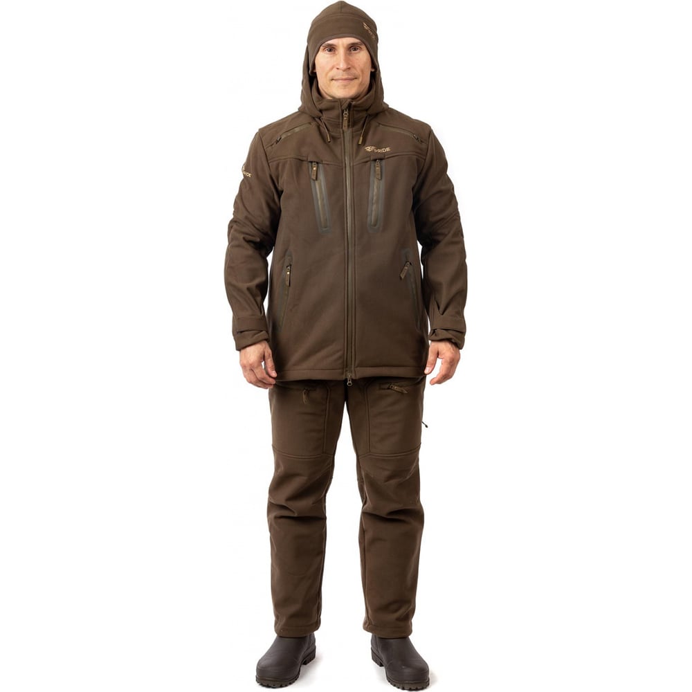 Изображение товара Костюм для охоты PRIDE Вольф Hunt-Shell демисезонный коричневый размер 52-54