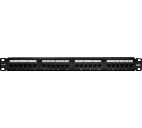 Изображение товара Патч-панель SUPRLAN, 19", 24хRJ-45, UTP, Cat.5e, 1U 10-0403