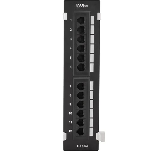 Изображение товара Патч-панель SUPRLAN, настенная 12хRJ-45, UTP, Cat.5e 10-0407