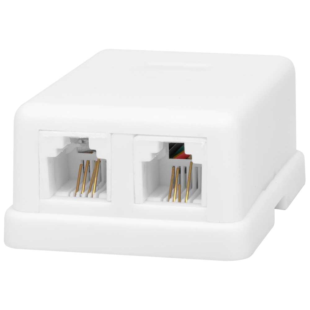 Изображение товара Телефонная розетка SUPRLAN 10-0306 (2 порта RJ-11) Изображение товара Телефонная розетка SUPRLAN 10-0306 (2 порта RJ-11)