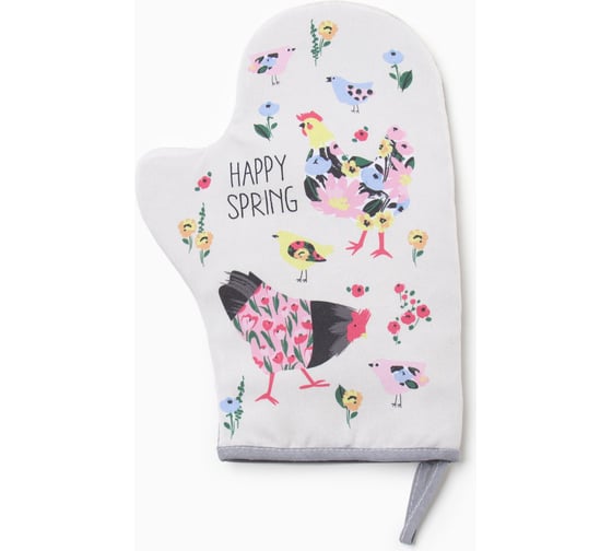 Изображение товара Варежка-прихватка Доляна "Яркой пасхи" 20x28 см, 35% хл, 65% пэ, ватин 250 г/м2 9927503
