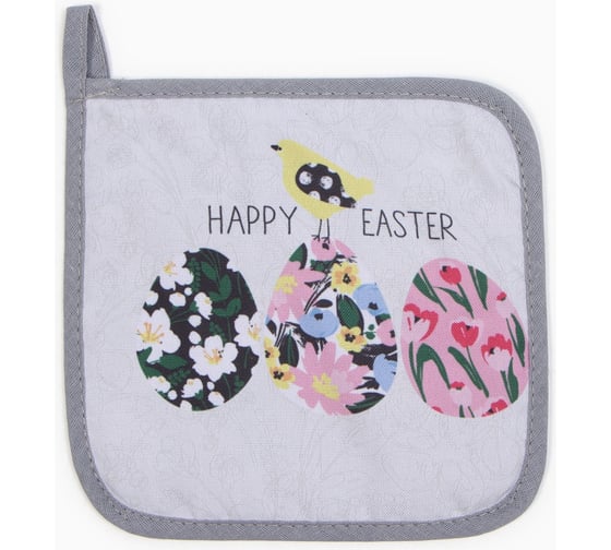 Изображение товара Прихватка Доляна "Яркой пасхи" 17x17 см, 35% хл, 65% пэ, ватин 250 г/м2 9927504