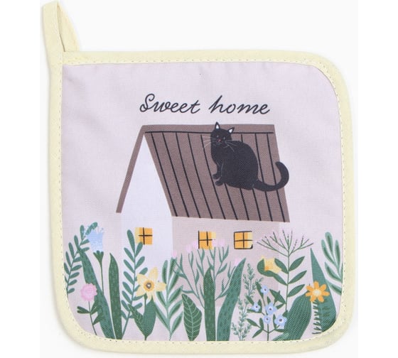 Изображение товара Прихватка Доляна "Милый дом" 17x17 см, 35% хл, 65% пэ, ватин 250 г/м2 9927513